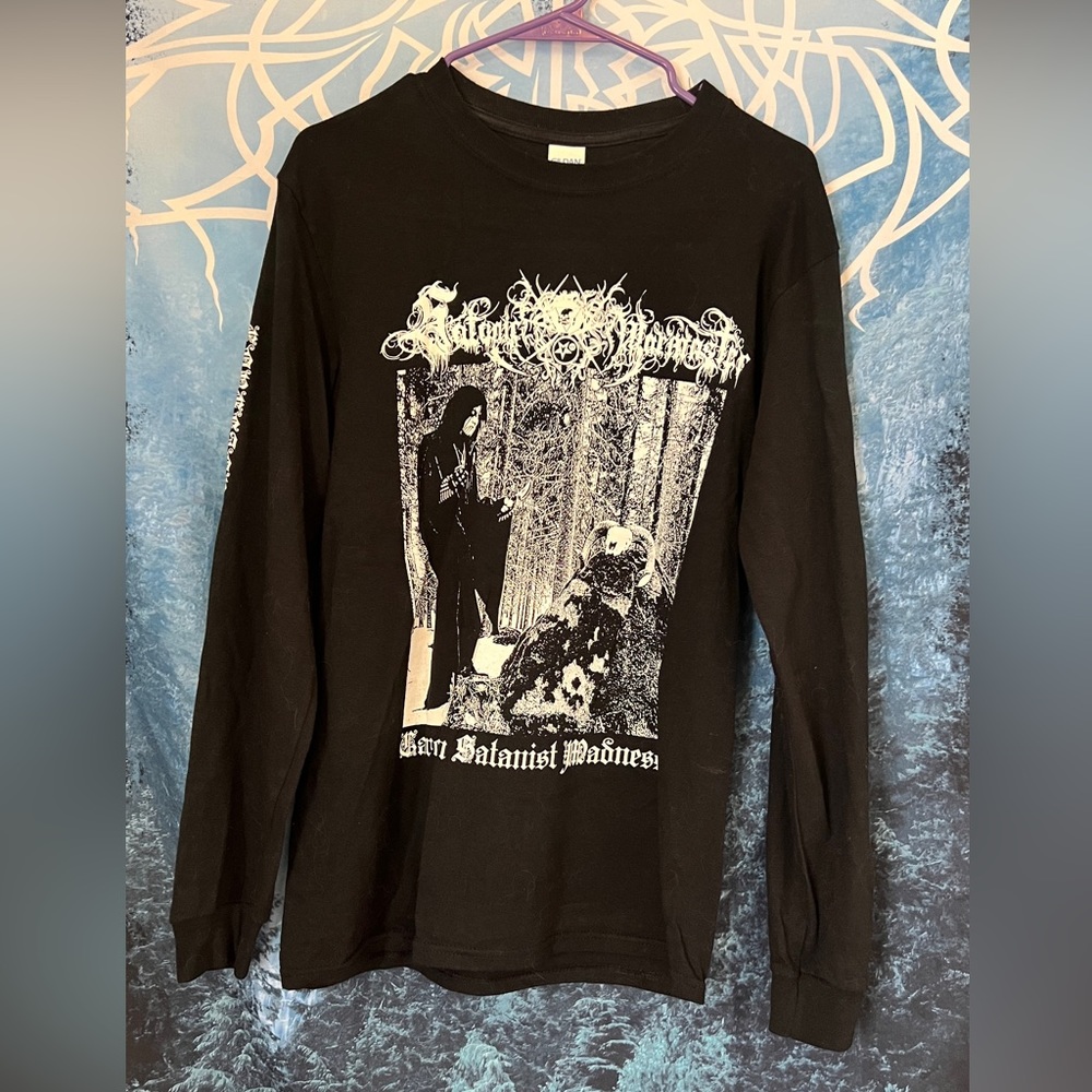 Satanic Warmaster Carelian Satanist Madness Finish Black Metal Longsleeve Shirt
